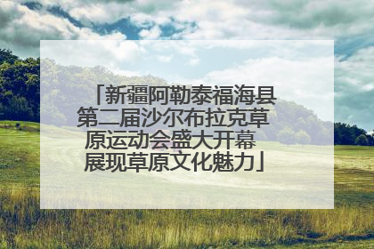 新疆阿勒泰福海县第二届沙尔布拉克草原运动会盛大开幕 展现草原文化魅力