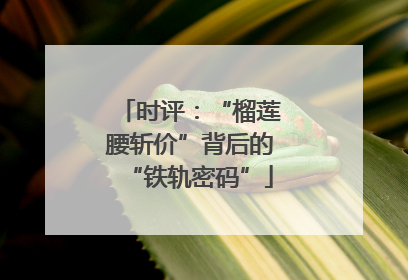 时评：“榴莲腰斩价”背后的“铁轨密码”