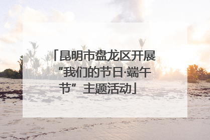 昆明市盘龙区开展“我们的节日·端午节”主题活动