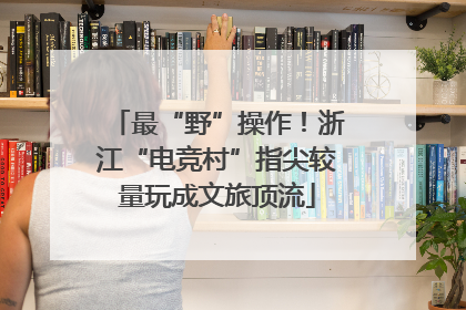 最“野”操作！浙江“电竞村”指尖较量玩成文旅顶流