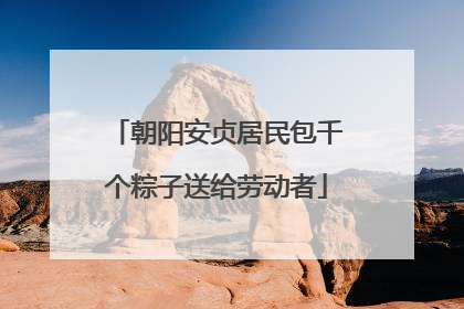 朝阳安贞居民包千个粽子送给劳动者