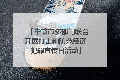 毕节市多部门联合开展打击和防范经济犯罪宣传日活动