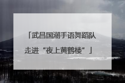 武昌国潮手语舞蹈队走进“夜上黄鹤楼”