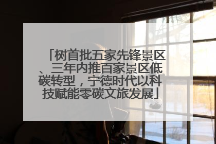 树首批五家先锋景区、三年内推百家景区低碳转型，宁德时代以科技赋能零碳文旅发展