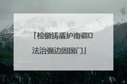 检徽铸盾护南疆 法治强边固国门