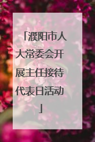 濮阳市人大常委会开展主任接待代表日活动