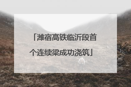 潍宿高铁临沂段首个连续梁成功浇筑