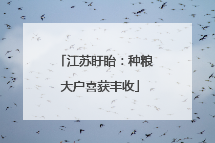 江苏盱眙：种粮大户喜获丰收