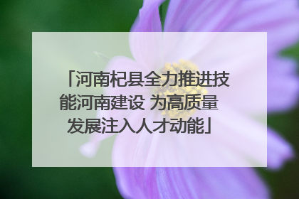 河南杞县全力推进技能河南建设 为高质量发展注入人才动能