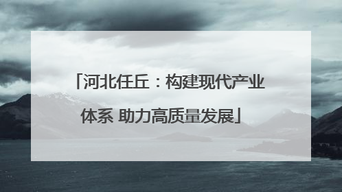 河北任丘：构建现代产业体系 助力高质量发展