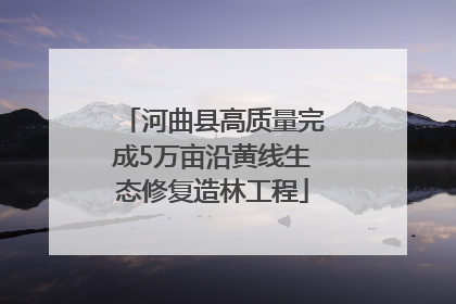 河曲县高质量完成5万亩沿黄线生态修复造林工程