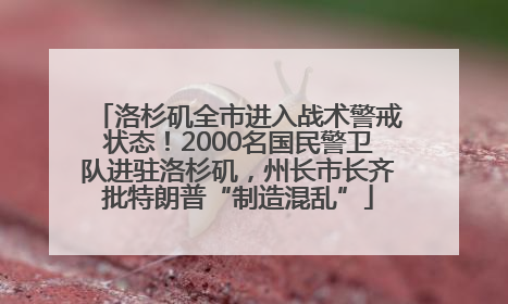洛杉矶全市进入战术警戒状态！2000名国民警卫队进驻洛杉矶，州长市长齐批特朗普“制造混乱”