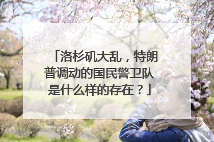 洛杉矶大乱，特朗普调动的国民警卫队是什么样的存在？