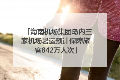 海南机场集团岛内三家机场暑运预计保障旅客842万人次