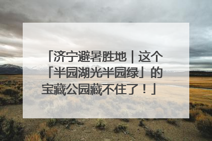 济宁避暑胜地｜这个「半园湖光半园绿」的宝藏公园藏不住了！