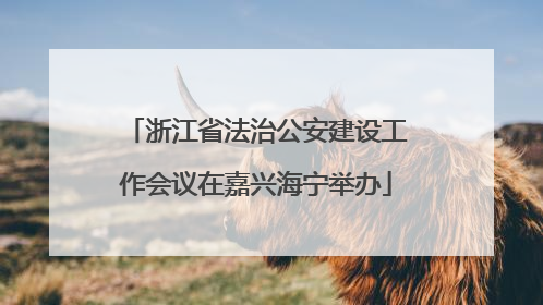 浙江省法治公安建设工作会议在嘉兴海宁举办