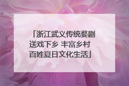浙江武义传统婺剧送戏下乡 丰富乡村百姓夏日文化生活