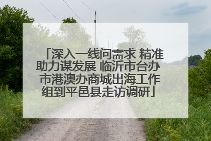 深入一线问需求 精准助力谋发展 临沂市台办 市港澳办商城出海工作组到平邑县走访调研
