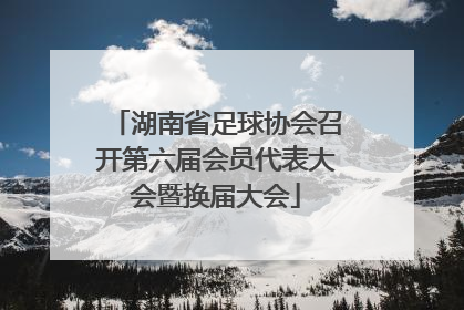 湖南省足球协会召开第六届会员代表大会暨换届大会