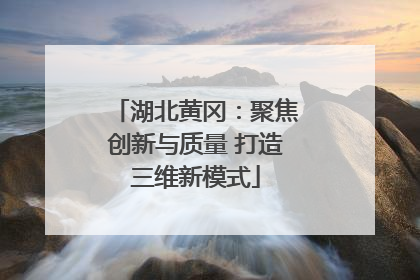 湖北黄冈：聚焦创新与质量 打造三维新模式
