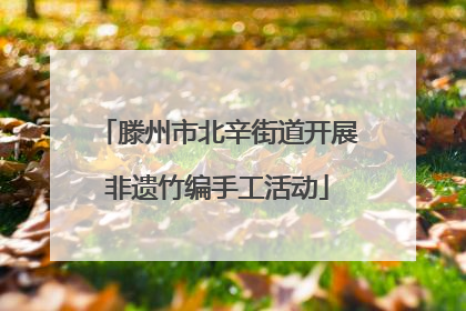 滕州市北辛街道开展非遗竹编手工活动