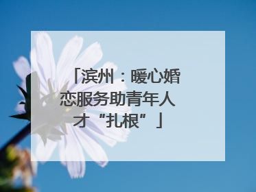滨州：暖心婚恋服务助青年人才“扎根”