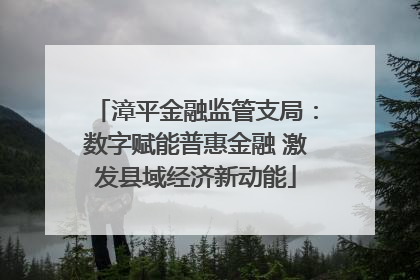 漳平金融监管支局：数字赋能普惠金融 激发县域经济新动能