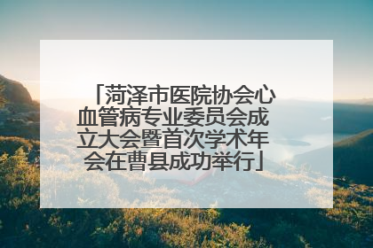 菏泽市医院协会心血管病专业委员会成立大会暨首次学术年会在曹县成功举行