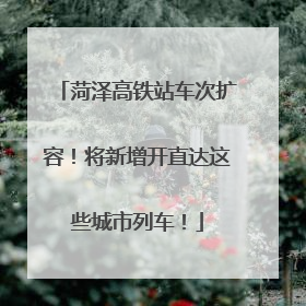 菏泽高铁站车次扩容！将新增开直达这些城市列车！