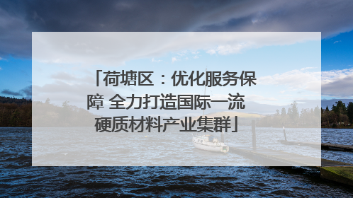 荷塘区：优化服务保障 全力打造国际一流硬质材料产业集群
