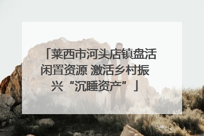 莱西市河头店镇盘活闲置资源 激活乡村振兴“沉睡资产”