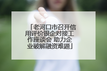 老河口市召开信用评价银企对接工作座谈会 助力企业破解融资难题