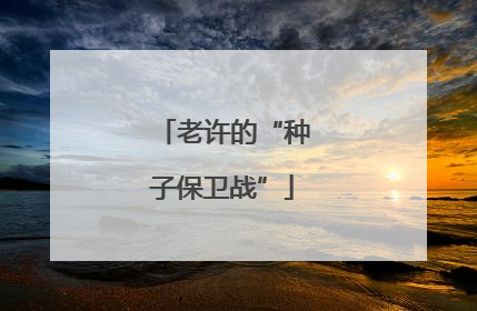 老许的“种子保卫战”