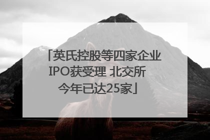 英氏控股等四家企业IPO获受理 北交所今年已达25家