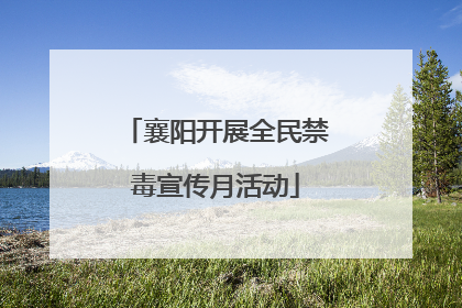 襄阳开展全民禁毒宣传月活动