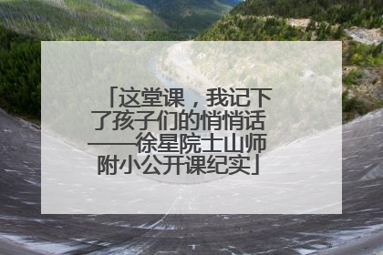 这堂课，我记下了孩子们的悄悄话——徐星院士山师附小公开课纪实