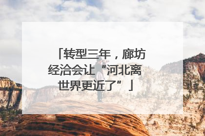 转型三年，廊坊经洽会让“河北离世界更近了”