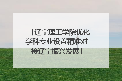 辽宁理工学院优化学科专业设置精准对接辽宁振兴发展