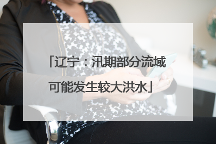 辽宁：汛期部分流域可能发生较大洪水
