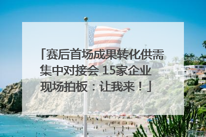 赛后首场成果转化供需集中对接会 15家企业现场拍板：让我来！