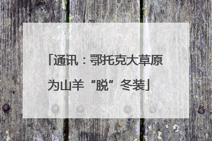 通讯：鄂托克大草原为山羊“脱”冬装