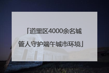 道里区4000余名城管人守护端午城市环境