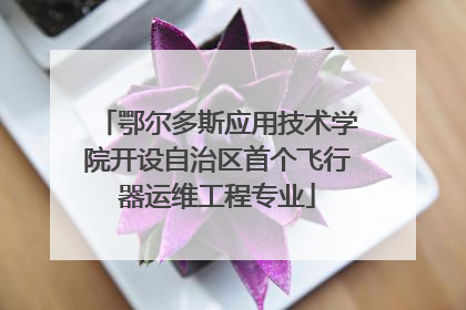 鄂尔多斯应用技术学院开设自治区首个飞行器运维工程专业