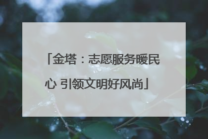 金塔：志愿服务暖民心 引领文明好风尚