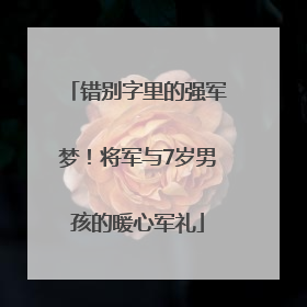 错别字里的强军梦！将军与7岁男孩的暖心军礼