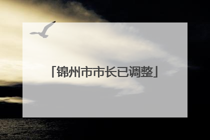 锦州市市长已调整