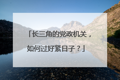 长三角的党政机关，如何过好紧日子？
