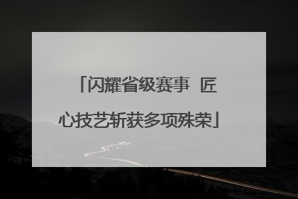 闪耀省级赛事  匠心技艺斩获多项殊荣
