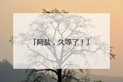 阿盐，久等了！