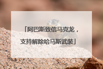 阿巴斯致信马克龙，支持解除哈马斯武装